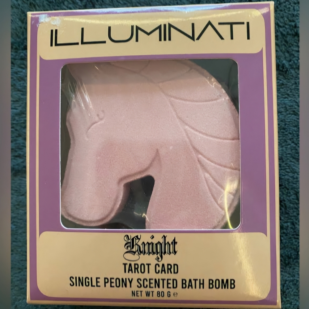 Illuminati Knight Tarot Card Single Peony Scented Bath Bomb